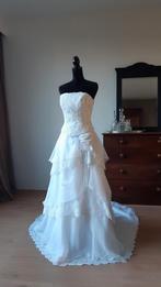 Romantische vintage trouwjurk maat 36/38, Ophalen of Verzenden, Gedragen, Wit, Trouwjurk