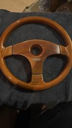 Klassiek houten sportstuur met schakelpoot, Auto-onderdelen, Besturing, Ophalen of Verzenden, Gebruikt, Universele onderdelen