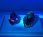 2x JAPANSE ROOKKWARTS (MORION) =UV, Verzamelen, Mineralen en Fossielen, Ophalen of Verzenden, Mineraal
