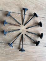 Grondzeilpennen staal, 10 stuks, Ophalen of Verzenden, Gebruikt