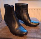 Ecco leren enkellaarsjes maat 38, Ophalen of Verzenden, Zo goed als nieuw, Zwart