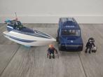 Playmobil Politietruck met speedboot – 5187, Kinderen en Baby's, Speelgoed | Playmobil, Ophalen of Verzenden, Gebruikt, Los playmobil
