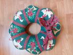 Stoffen kerstkrans 46 cm doorsnee, Ophalen of Verzenden, Gebruikt