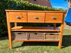 Grenen Sidetable/Commode met Lades & Manden, Ophalen, Gebruikt, 50 tot 100 cm, 3 of 4 laden