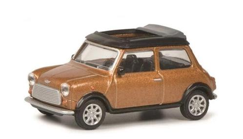 Mini Cooper Bruin Metallic, Hobby en Vrije tijd, Modelauto's | Overige schalen, Nieuw, Auto, Ophalen of Verzenden