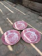 3 vintage diepe bordjes J&G Meakin England 'Merrie England', Antiek en Kunst, Antiek | Servies los, Ophalen of Verzenden