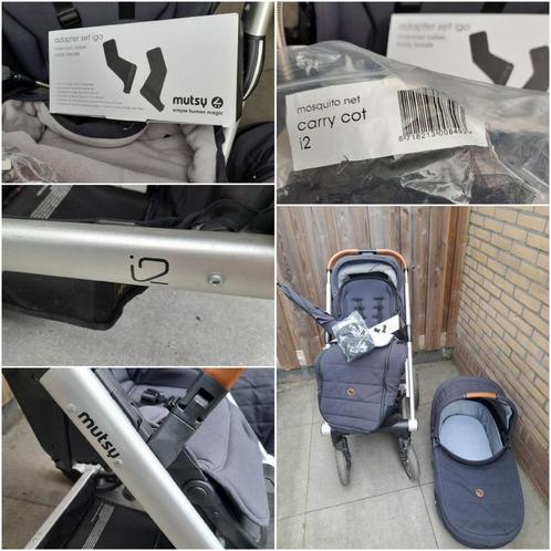 Kinderwagen Mutsy i2, Kinderen en Baby's, Kinderwagens en Combinaties, Zo goed als nieuw, Kinderwagen, Mutsy, Met reiswieg, Verstelbare duwstang