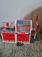 Playmobil Brandweerkazerne met Helikopter, Kinderen en Baby's, Ophalen of Verzenden, Zo goed als nieuw