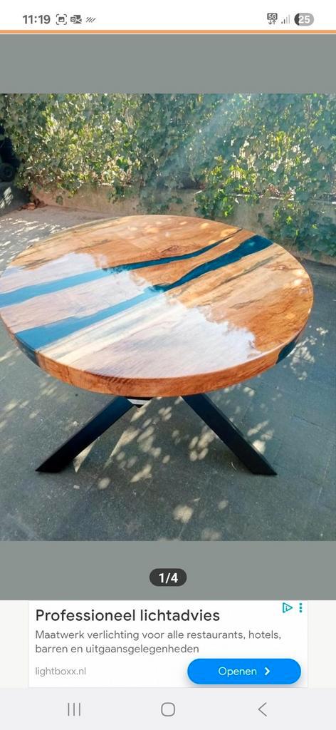 Epoxy Eettafel - Uniek Design, Huis en Inrichting, Tafels | Eettafels, Ophalen of Verzenden