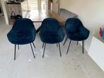 3 stoelen petrol, Ophalen of Verzenden, Zo goed als nieuw, Blauw