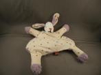 geitje badstof/katoen doekje tuttel doudou wit paars gestipt, Kinderen en Baby's, Speelgoed | Knuffels en Pluche, Ophalen of Verzenden