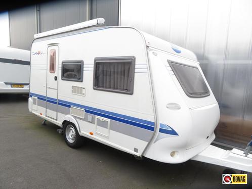 Hobby De Luxe 400 SF +mover+thule luifel, Caravans en Kamperen, Caravans, tot en met 4, 750 - 1000 kg, Treinzit, Hobby, Dwarsbed