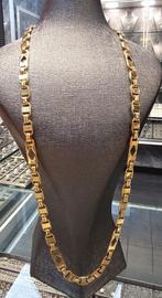 Prachtige 18k 750 platte magnum ketting 70cm lang, Sieraden, Tassen en Uiterlijk, Ophalen of Verzenden, Nieuw, Goud, Goud