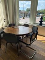 Prachtige biedermeier ronde tafel, Huis en Inrichting, Ophalen, Gebruikt, Rond, Vijf personen of meer