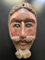 Antiek houten masker man Guatemala, Ophalen of Verzenden