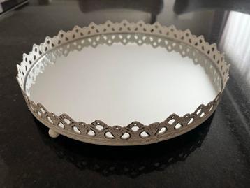 Metalen Spiegel Dienblad - Decoratief doorsnee 28 cm. beschikbaar voor biedingen