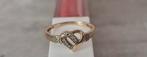 14 karaat gouden ring, 18 tot 19, Ophalen of Verzenden, Zo goed als nieuw, Met edelsteen