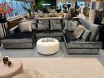 Luxe Velvet U-bank Pocket 170x350x220cm Grijs NIEUW - Grey, Info@oosterbaanwonen.nl, Venus 31 8448CE Heerenveen, Hoekbank, Oosterbaan Wonen