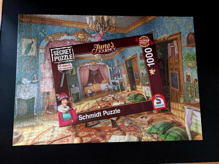 Legpuzzel Schmidt June’s Mysterie puzzel 1000 stukjes, Hobby en Vrije tijd, Denksport en Puzzels, Zo goed als nieuw, Legpuzzel