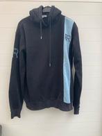 Zwarte heren Hoodie met ijsblauw - Maat M, Ophalen of Verzenden, Zo goed als nieuw, Maat 48/50 (M), Zwart