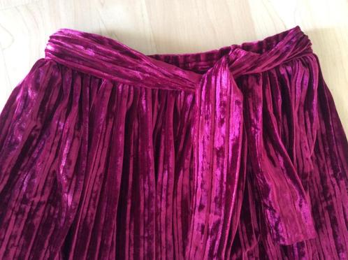 ZARA girls ROKJE maat 164 cyclaam roze VELVET pliss