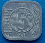 5 cent 1941 Wilhelmina - zink, Postzegels en Munten, Munten | Nederland, Verzenden, Koningin Wilhelmina, 5 cent