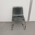 Set 3x Ikea eetkamerstoelen TOBIAS - transparant donker, Huis en Inrichting, Stoelen, Ophalen, Gebruikt, Vijf, Zes of meer stoelen
