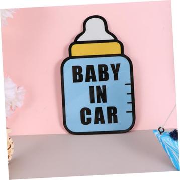 Baby in Car auto sticker met Magnetisch - Blauw