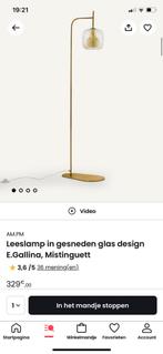 La Redoute vloerlamp messing glas, Huis en Inrichting, Lampen | Vloerlampen, Ophalen, Zo goed als nieuw, Glas, 150 tot 200 cm