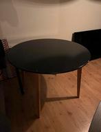 Zwarte eettafel rond, Huis en Inrichting, Tafels | Eettafels, Ophalen of Verzenden, Zo goed als nieuw, Rond