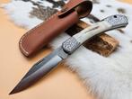 Hertengewei Edc Pocket Handgemaakte Heren zakmes, Verzamelen, Ophalen of Verzenden, Overige soorten, Mes of Dolk