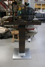 Vierkante bartafels statafel rvs wicker glas terras horeca
