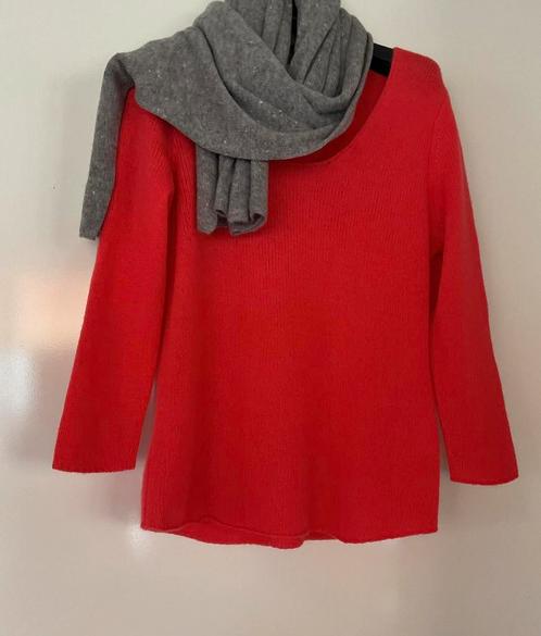 CASHMERE TRUI PETER HAHN  (40) MET SHAWL, Kleding | Dames, Truien en Vesten, Nieuw, Maat 38/40 (M), Oranje, Ophalen of Verzenden