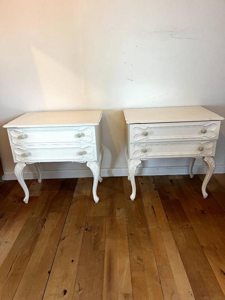 Barok nachtkastjes vintage, Huis en Inrichting, Slaapkamer | Nachtkastjes, Gebruikt, 55 tot 70 cm, 45 tot 65 cm, Hout, Ophalen