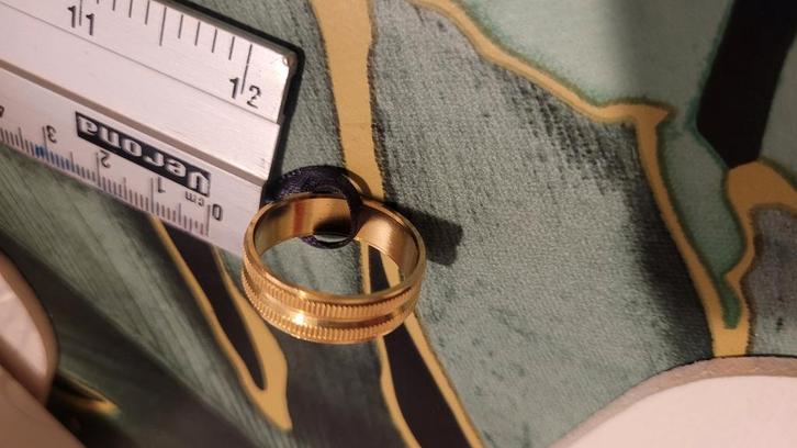 Gouden Herenring, Sieraden, Tassen en Uiterlijk, Ringen, Zo goed als nieuw, Heer, 19 tot 20, Geel, Goud, Ophalen of Verzenden