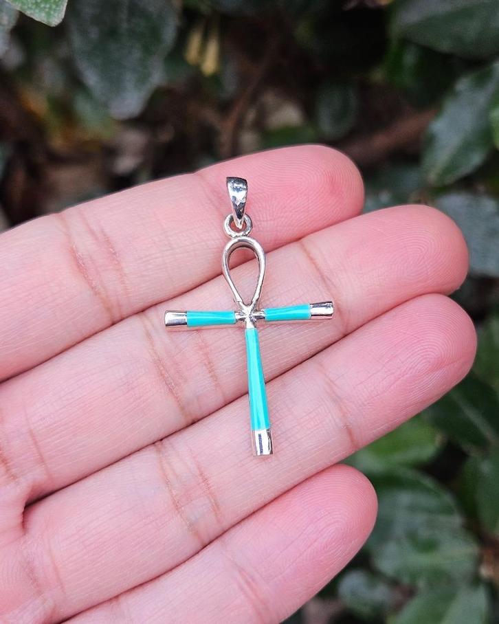 Ankh Hanger - Echt Zilver, Sieraden, Tassen en Uiterlijk, Kettinghangers, Nieuw, Zilver, Zilver, Verzenden