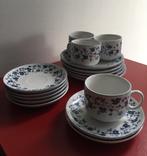 Leuk wit met blauwe bloemen 18 delig servies ontbijtsetje, Huis en Inrichting, Keuken | Servies, Keramiek, Nieuw, Ophalen of Verzenden