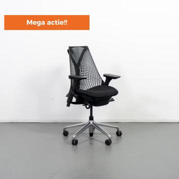 MEGA ACTIE 75x Herman Miller Sayl Bureaustoel Zwart - Chroom beschikbaar voor biedingen