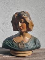 Gesigneerd Art Nouveau borstbeeld vrouw, Antiek en Kunst, Ophalen of Verzenden