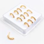 925 Sterling Gold Plated Neuspiercing met Zirkonia s, Staal, Birgitta-Gracht 33, 6465 EL Kerkrade, Nederland, Verzenden, Nieuw