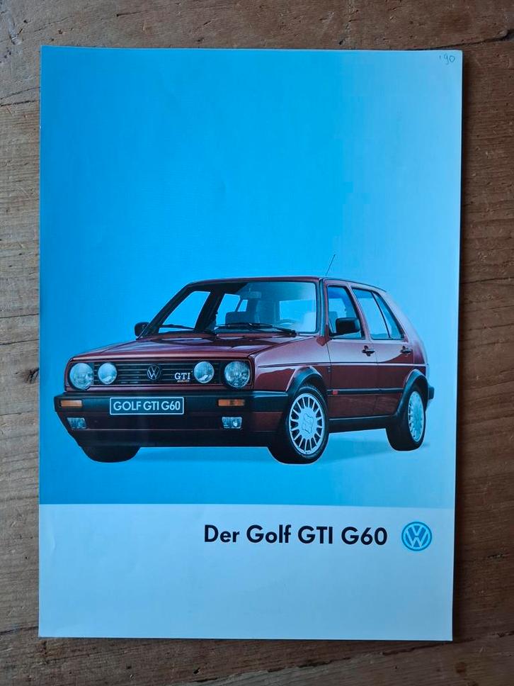 Volkswagen Golf II GTI G60 sheet - 1990, Boeken, Auto's | Folders en Tijdschriften, Zo goed als nieuw, Volkswagen, Ophalen of Verzenden
