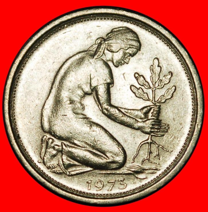 ⰆNOT COMMUNIST 1949-2001: GERMANY 50 PFENNIG 1973D DISCOVERY, Postzegels en Munten, Munten | Europa | Niet-Euromunten, Losse munt
