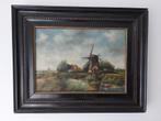 Molen in landschap van J.H. Ros, Antiek en Kunst, Kunst | Schilderijen | Klassiek, Ophalen