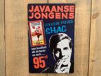 Reclamebord Javaanse Jongens Pittige Shag 20x30, Ophalen of Verzenden, Zo goed als nieuw, Reclamebord
