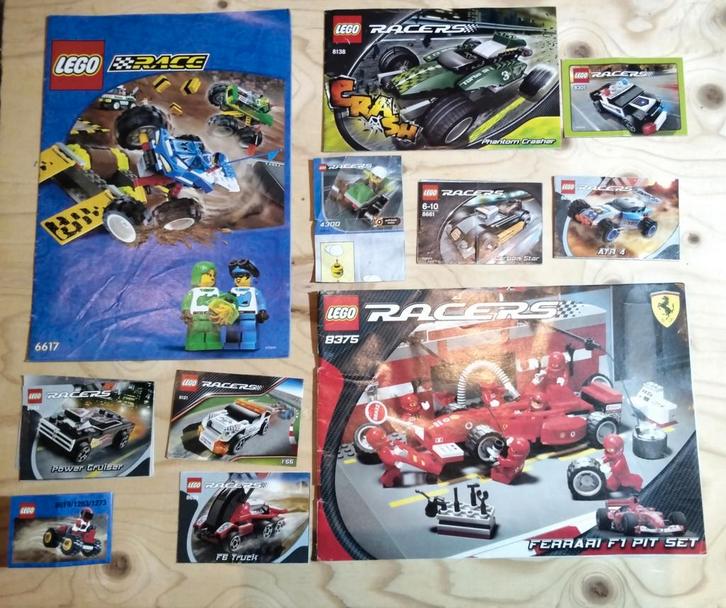 Partij lego racers boekjes., Kinderen en Baby's, Speelgoed | Duplo en Lego, Gebruikt, Lego, Losse stenen, Ophalen of Verzenden