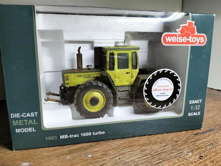 Te koop MB-Trac 1600 Turbo Oude/vervuilde look Gelimiteerd!, Hobby en Vrije tijd, Modelauto's | 1:32, Zo goed als nieuw, Tractor of Landbouw