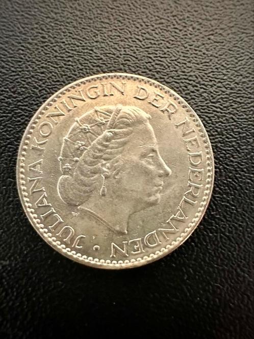 Koningin Juliana 1 gulden munt uit 1956, Postzegels en Munten, Munten | Nederland, 1 gulden, Koningin Juliana, Ophalen of Verzenden