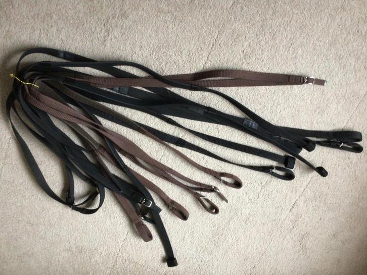 Teugels. Leren teugels NIEUW en Gebruikte. Div. Lengte., Dieren en Toebehoren, Paarden en Pony's | Hoofdstellen en Tuigage, Nieuw