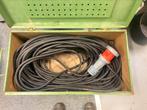 Krachtkabel 5x 4 mm2, ca 25 m, met 64 Amp, 32 Amp of 16Amp, Ophalen, Gebruikt, Apparatuur