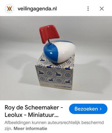 Leo Lux Mini Palone design stoel miniatuur.Roy de Scheemaker beschikbaar voor biedingen
